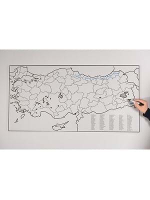 Panda 110x56 Cm Türkiye Haritası Kağıt Tahta Pan773