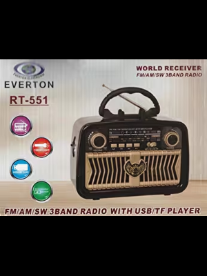 Everton Rt-551 Bluetooth Fm Usb Aux Şarjlı Nostaljik Radyo