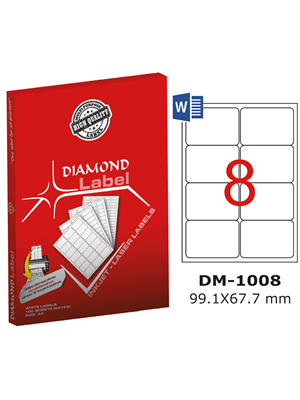 Diamond Label 99.1x67.7 Mm A4 Laser Etiket 100"lü Dm-1008