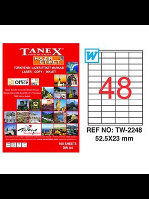 Tanex 52.5x5.23 Mm Laser Etiket 100"lü Tw-2248