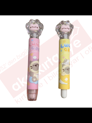 Mikro Lucky Cat Basma Mekanizmalı Silgi Er-5940