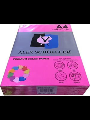 Alex Schoeller A4 75 Gr Renkli Fotokopi Kağıdı 500"lü Fosforlu Fuşya Alx-750