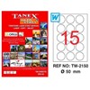 Tanex A4 50mm Laser Etiket 100 Lü Tw-2150