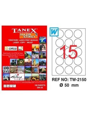 Tanex 50 Mm Laser Etiket 100 Lü Tw-2150