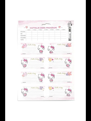 Keskin Color Hello Kitty And Friends Okul Etiketi Ders Programlı 3 Lü 220130-13