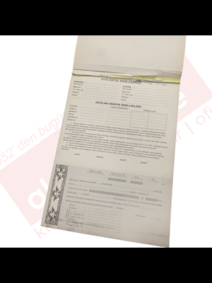 Altınyıldız Oto Satış Sözleşmesi Otokopili