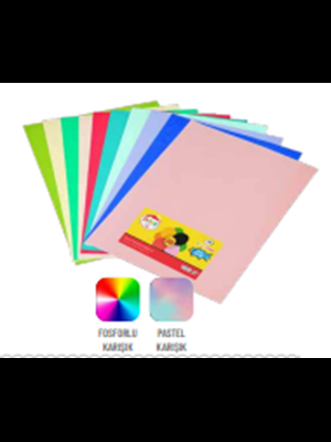 Mileo A4 80 Gr 10 Renk Fotokopi Kağıdı 100 Lü Pastel-neon Renkler 1718