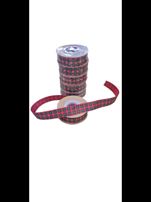 Nedi Yılbaşı 2.5 Cm X 18 Mt Saten Kurdele Ekoseli 13005