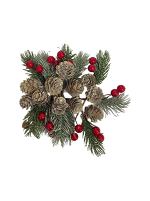 Nedi Yılbaşı Kozalaklı Çam Dalı Kokinalı Süslü Çubuk Tekli 12602