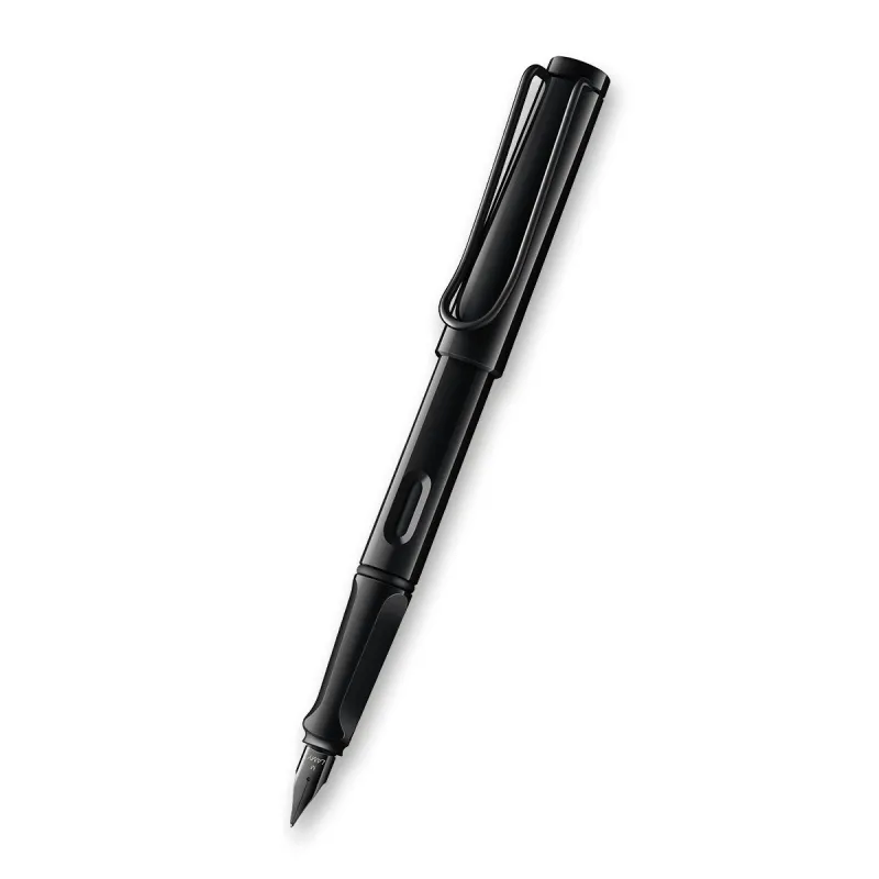 LAMY SAFARİ DOLMA KALEM M UÇ METAL KLİPS ALL BLACK MULTİ COLOURED RİNGS SET 0B2-MC-AB-M