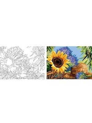 Aka Sanat 35x50 Çizilmiş Tuval Ayçiçeği Ççk3550002
