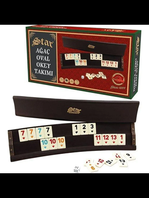 Star Oval Ağaç Okey Takımı 1010839