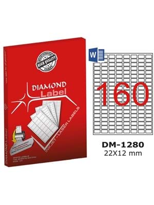 Diamond Label 22x12 Mm Laser Etiket 100"lü Dm-1280