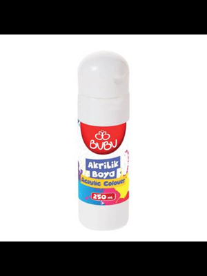 Bubu 250 Ml Akrilik Boya Beyaz Akr011