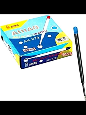 Aihao Plastik Tükenmez Kalem Yedeği (refil) Mavi-siyah Renkler 97-b