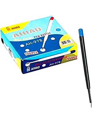 Aihao Plastik Tükenmez Kalem Yedeği (refil) Mavi-siyah Renkler 97-b