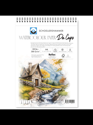 Schoellershammer A4 300 Gr Da Capo Spiralli Suluboya Defteri 12 Yp