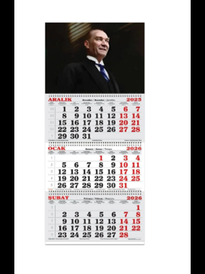 Keskin Color Spiralli 3 Aylık Jumbo Denizci (gemici) Takvimi Atatürk-2 600118-99 (2026)