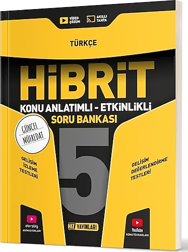 HIZ YAY.-5.SINIF HİBRİT TÜRKÇE KONU ANLATIMLI ETKİNLİKLİ SORU BANKASI 2425