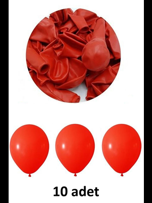 Nedi Metalik Balon 10"lu Kırmızı 12963