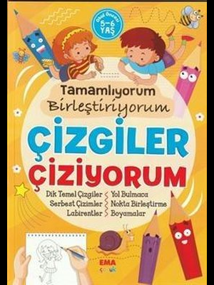 Çizgiler Çiziyorum 5-6 Yaş - Ema Çocuk Yayınları