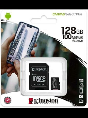 Kingston Sdcs2 128 Gb Canvas Plus 100r A1 C10 Mıcrosd Hafıza Kartı