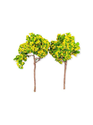 Jordania 1\50 11 Cm Metal Ağaç 2"li Yeşil-sarı Je03mt-11048y