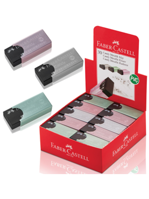 Faber Castell Candy Pvc Free Kılıflı Metalik Siyah Silgi 5131784001000