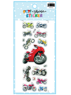 Puti Shine Sticker Motorsikletler 10038