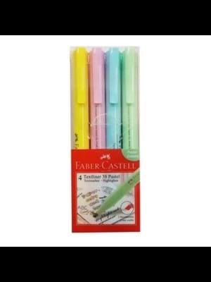 Faber Castell 38 Fosforlu Kalem 4 Lü Takım Pastel Renkler 5030158116000