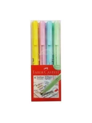 Faber Castell 38 Fosforlu Kalem 4 Lü Takım Pastel Renkler 5030158116000