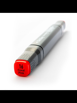Del Rey Twin Çift Uçlu Marker Kalem R16 Coral Pink