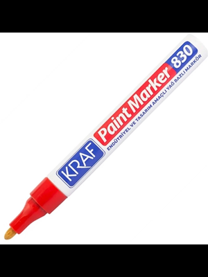 Kraf 830 Paint Marker Kalem Kırmızı