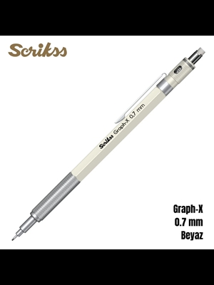 Scrikss Graph-x Metal Versatil Kalem 0.7 Mm Beyaz