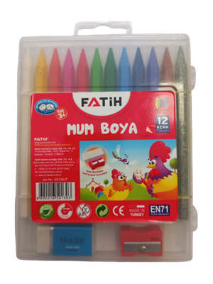 Fatih 12 Renk Polymer Crayon Boya Uzun 50130