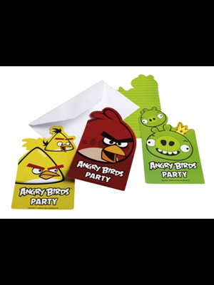 Parti Dünyası Angry Bırds Davetiye+zarf 6 Lı 552368