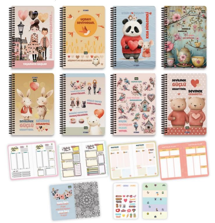 GIPTA MONO 17X24 96YP PLANLAYICI SERT KAPAK SPİRALLİ 7329