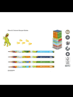 Faber Castell Desenli Dino 2b Kurşun Kalem 5244000076