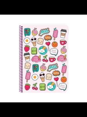 Keskin Color Sweet Fun 16.5x22.5 Spiralli Pp Kapak Defter Kareli 80 Yp 333092-99