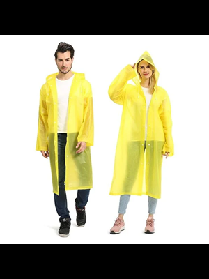Rainwalker Eva Kumaş Kapüşonlu Yağmurluk Sarı Rw-y09-sr