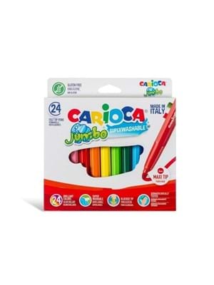 Carioca Jumbo Süper Yıkanabilir Keçeli Kalem 24"lü 40570