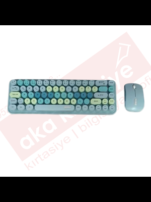 Muggle Mu-1763y Yeşil Kablosuz Klavye Mouse Set
