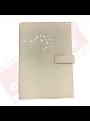 Victorias Journals A5 Vegan Deri Kap.geçmeli Tarihsiz Planlayıcı 224 S. Krem 524-1952
