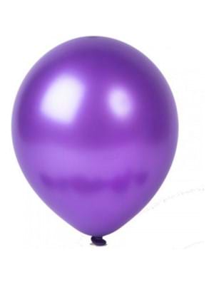 Balonevi 12" Krom Balon 50"li Mor
