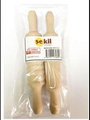 Şekil 18 Cm(+\- ) Ahşap Merdane Seti 2"li