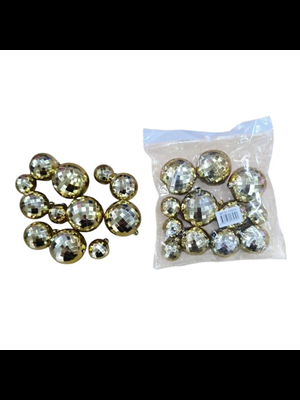 Nedi Yılbaşı Disko Topu 2-2.5-3-4 Cm Altın 12"li 13539