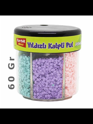 Bubu Yıldızlı\ Kalpli Pul 6 Renk 60 Gr Pls001