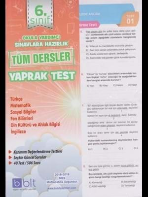 Bulut Yay.-6.sınıf Tüm Dersler Yaprak Test 1718