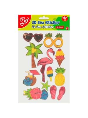 Bubu 3d Eva Sticker Simli Sts046