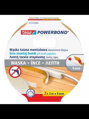 Tesa 9mmx5mt Çift Taraflı Slim Köpük Bant 2"li 55714-0000